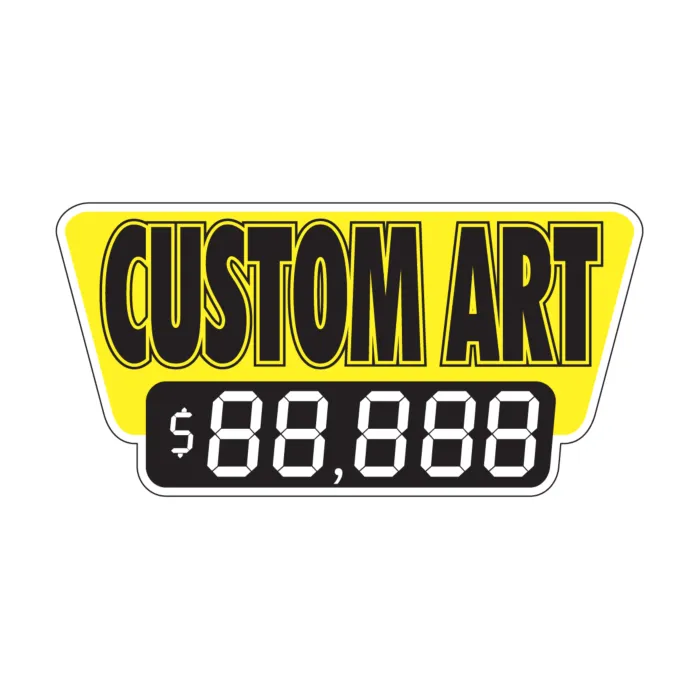 Custom Vinyl Windshield Pricer Signs – Min 5 per Order