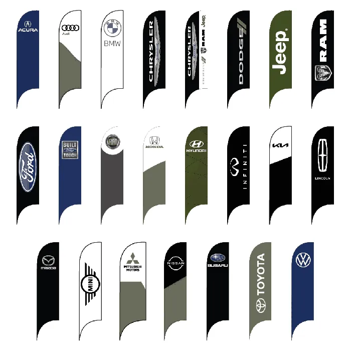 Drapeaux Blade avec logo de concessionnaire | Drapeaux OEM