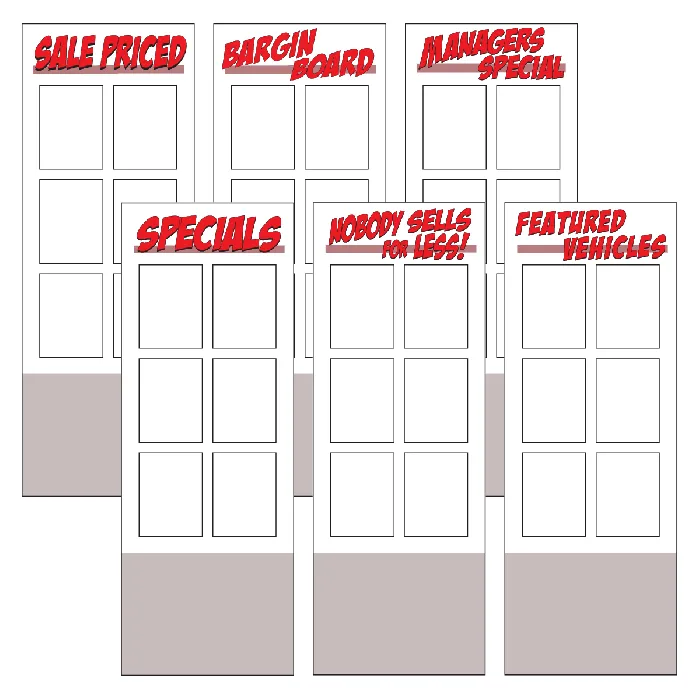 Showroom Tri-Wall Specials Board