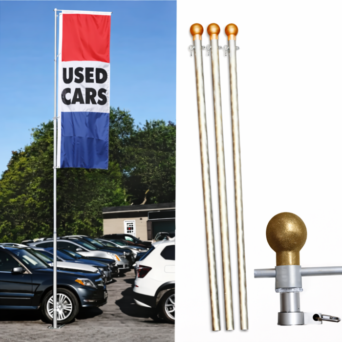Telescoping Flagpole with Rotating Top | Aluminum Flag Pole
