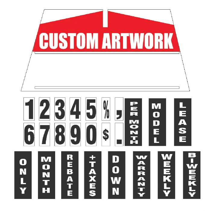 Custom Windshield Pricing Kits | Coroplast Display Signs