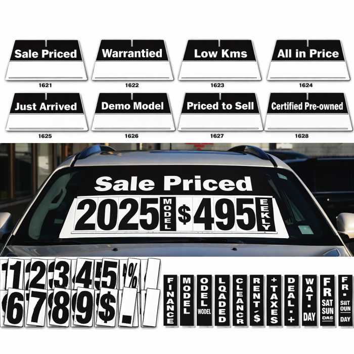 Windshield Pricing Kits | Coroplast Display Set - Kit