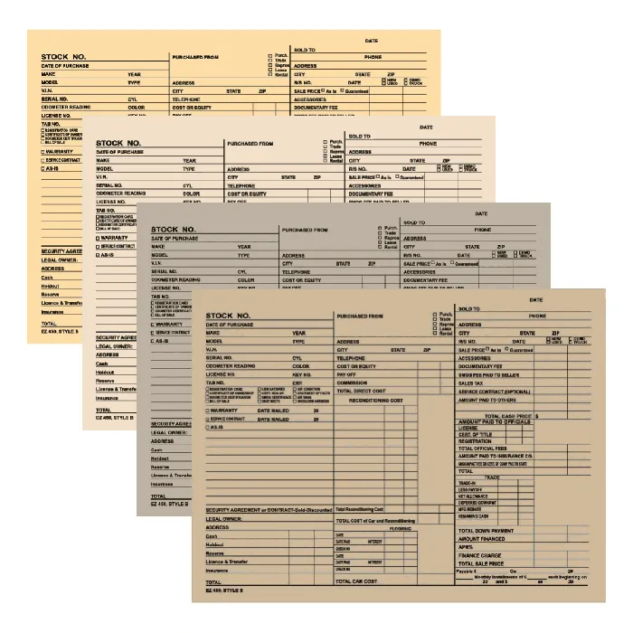 Vehicle Record Envelopes
