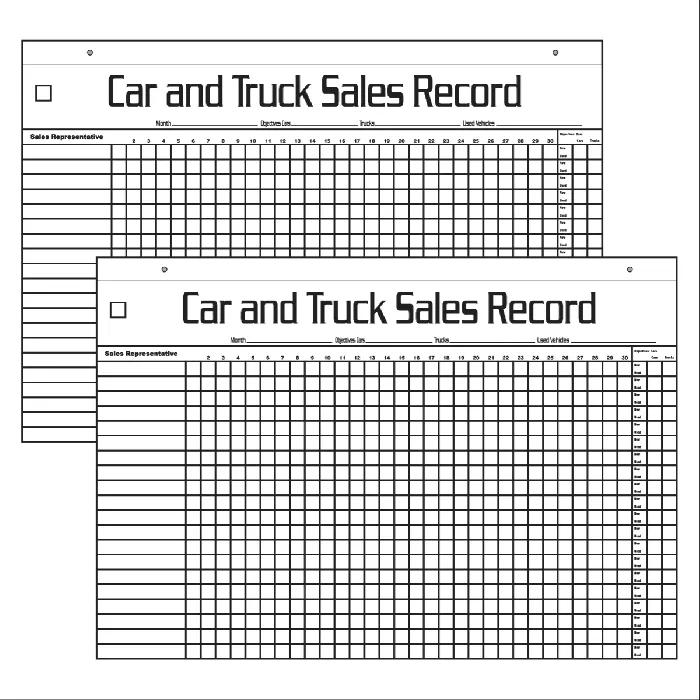 Car & Truck Monthly Sales Record