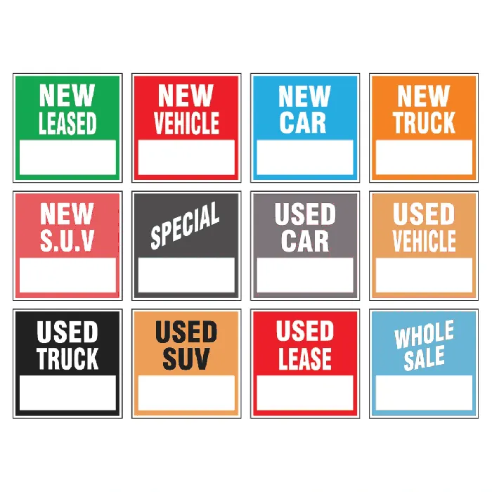Decals for Monthly Sales Record