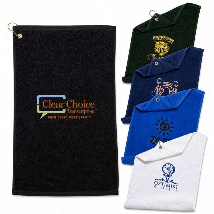 Serviette golf personnalisée | Coton éponge