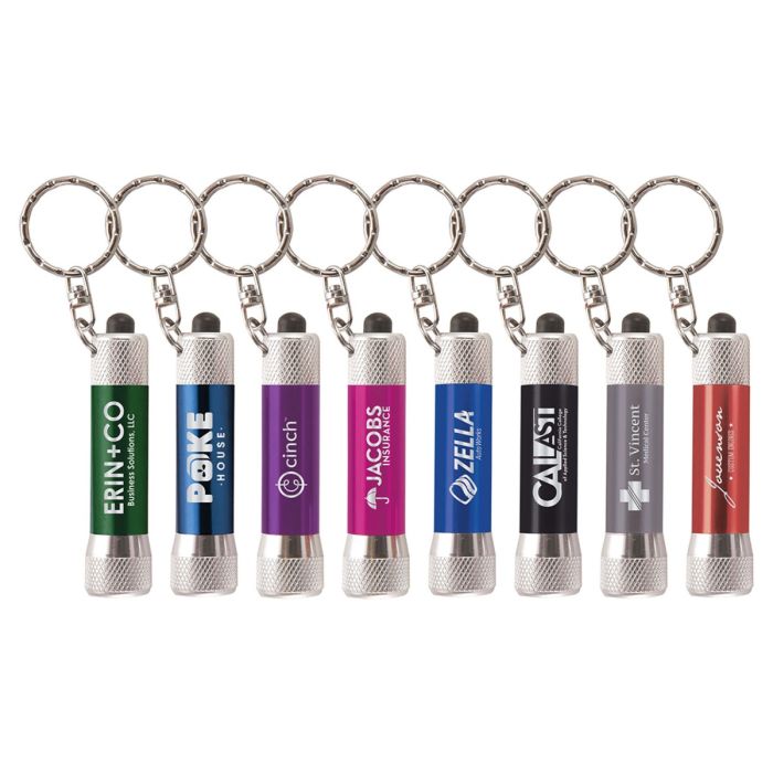 Metal LED Flashlight with Keyring
