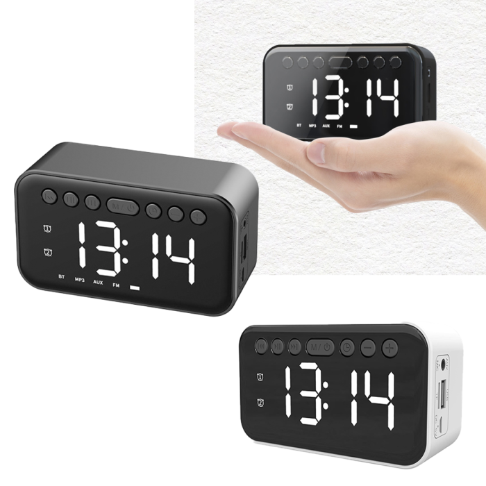 Haut-parleur Bluetooth avec horloge | DEL