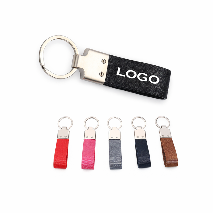 Wristband Style Key Tag | Leather Keychain with Strap