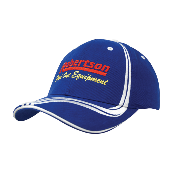 Cotton Cap with Racing Stripes