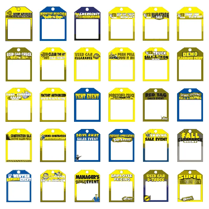Kwikie Sale Event Rearview Mirror Tags
