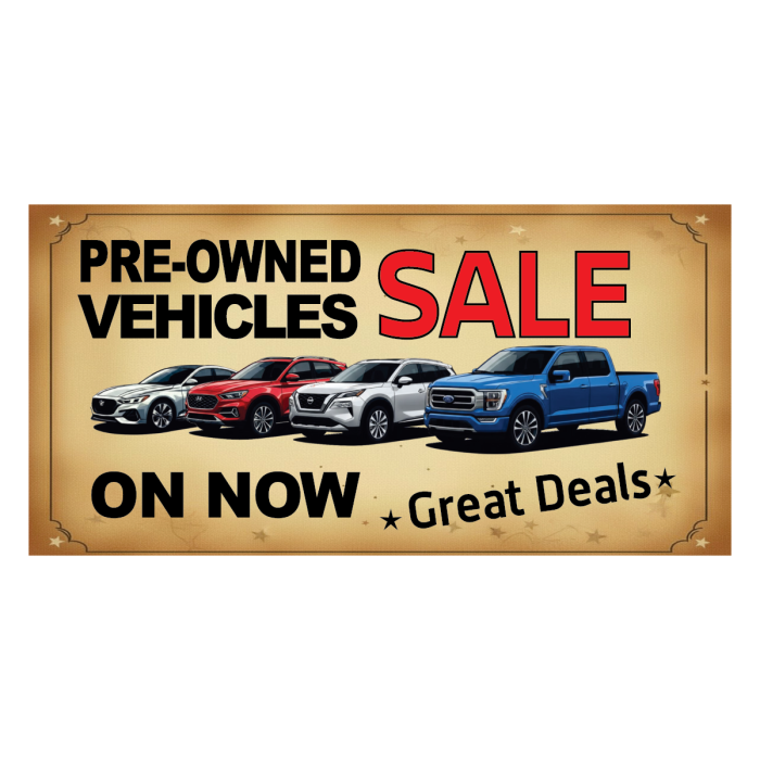 Pre-Owned Vehicle Sale Entrance Door Decal