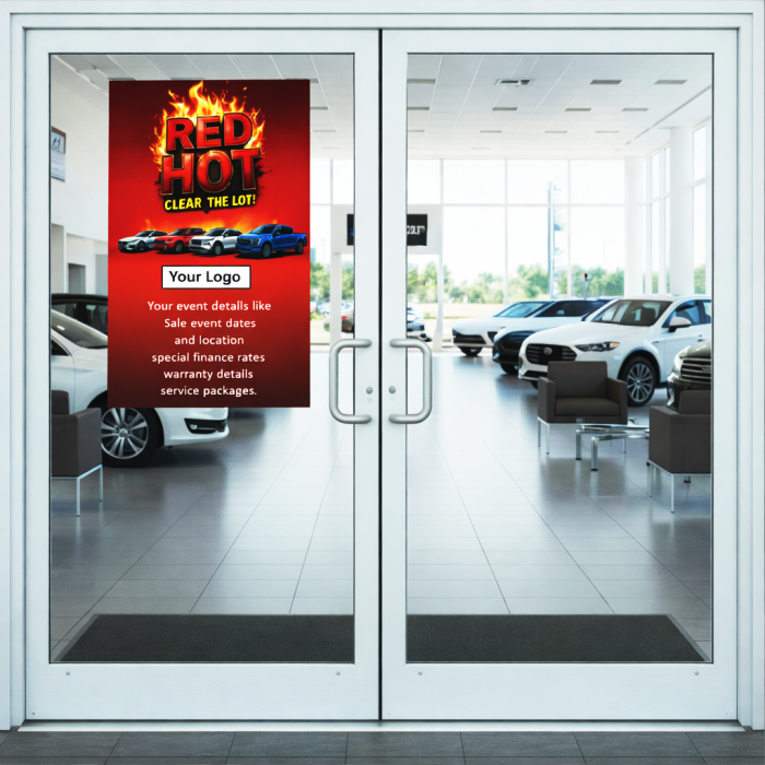 Red Hot Clear the Lot Wall Poster (Paper or Decal)