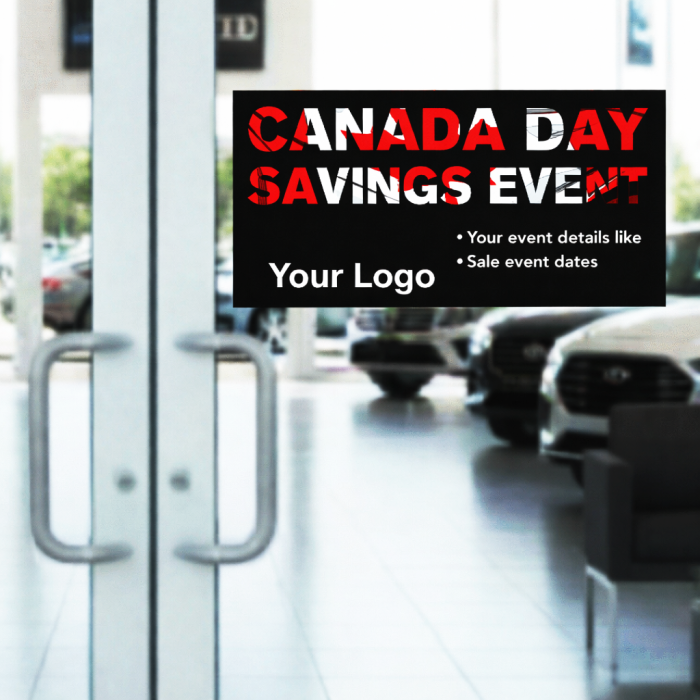 Canada Day Savings Event Entrance Door Decal
