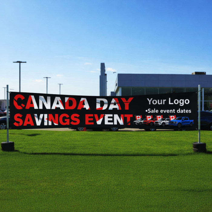 Canada Day Savings Event Vinyl Banner