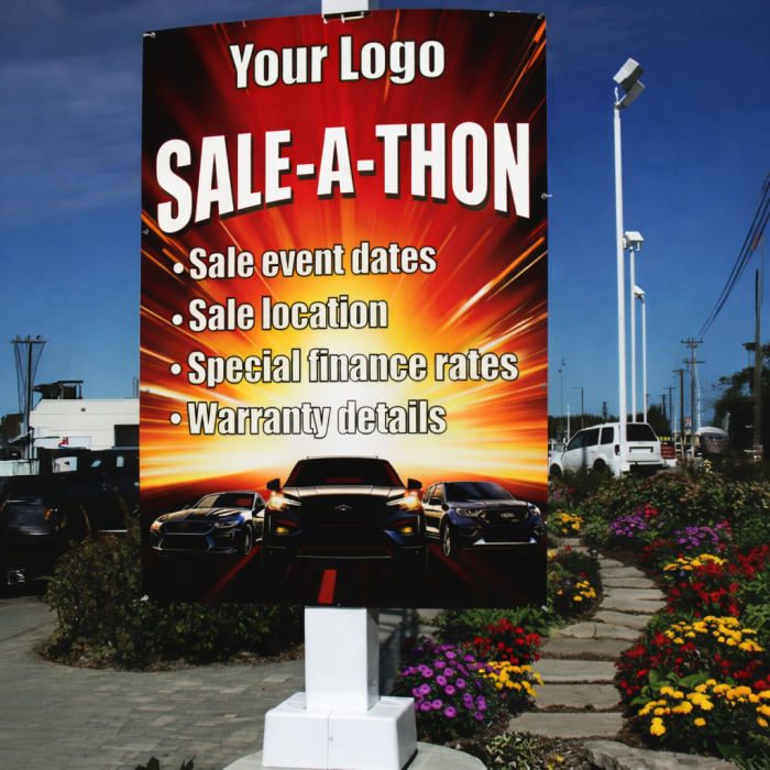 Sale-A-Thon Back to Back Pole Sign