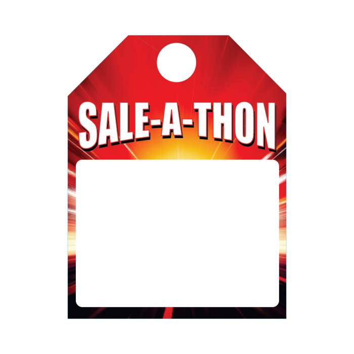 Sale-a-Thon Paper Mirror Tags