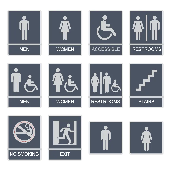 ABS Plastic Braille Facilities Signs