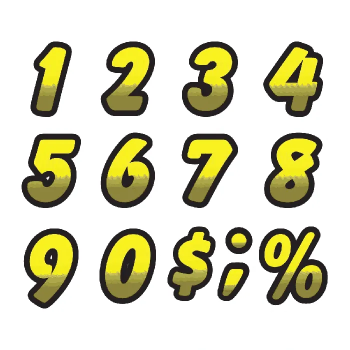 SunSplash Numbers | Peel N' Stick Decals 