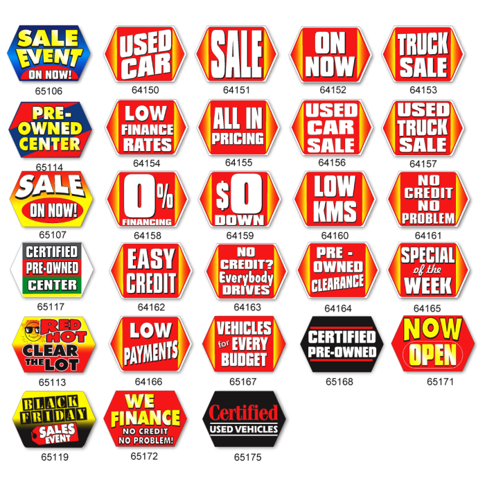 Jumbo Coroplast - Under the Hood Signs - Red