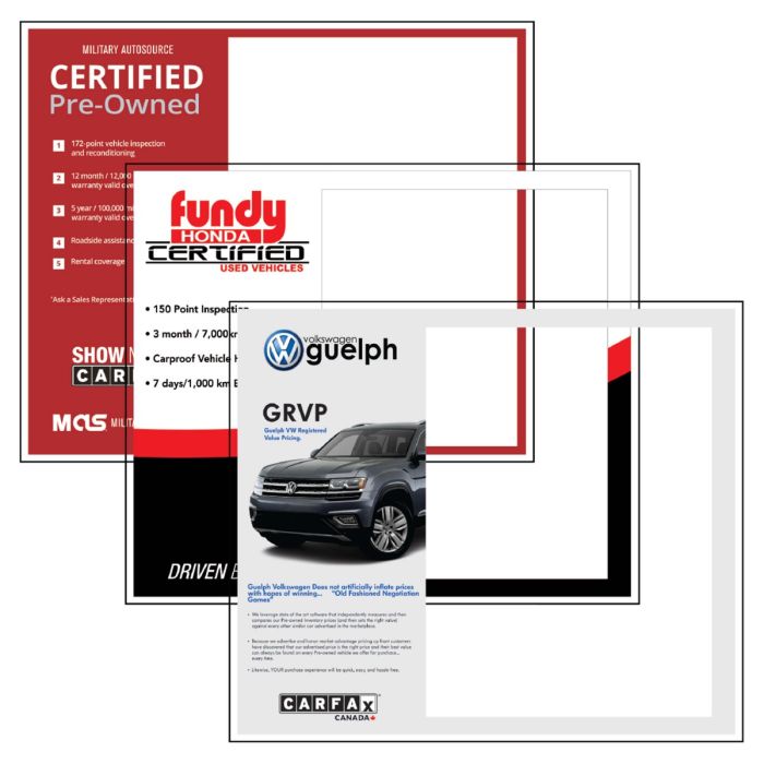 Custom Imprinted Magic Cling Information Holders - Min Qty 25