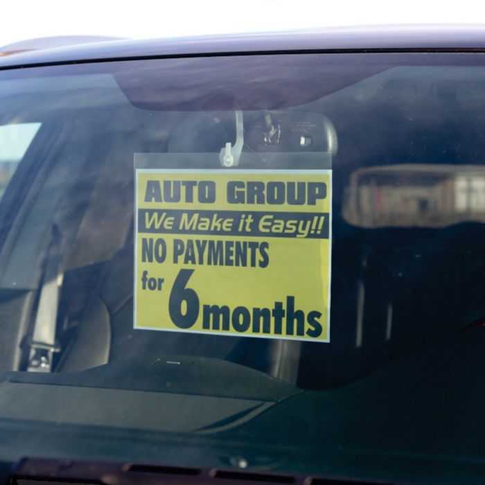 Flexible Plastic Information Sheet Holder with Hook