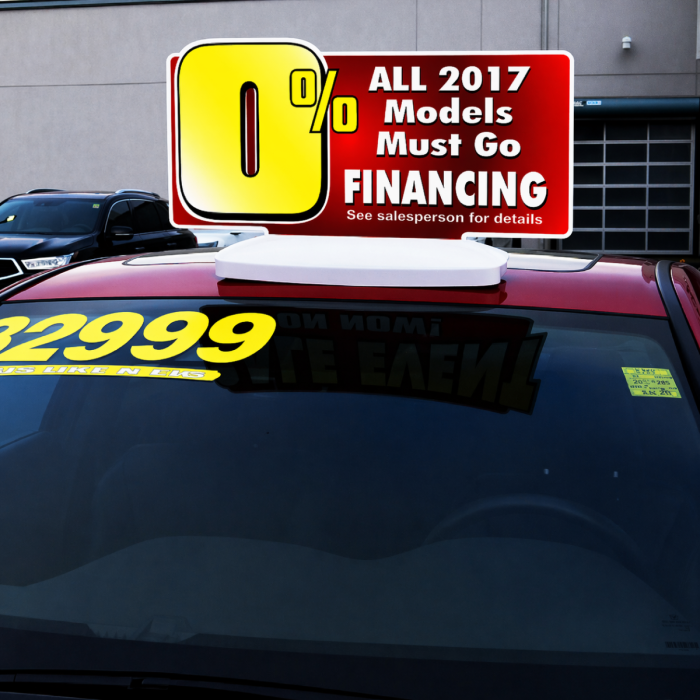 Custom Sign for Car Topper - Stand sold Seperately