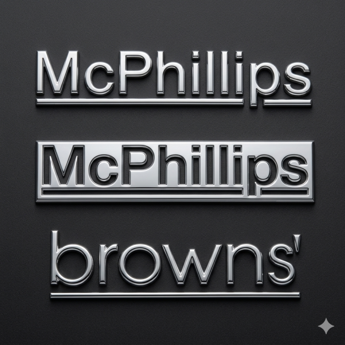 Custom Flexible Chrome O.E.M. Style Nameplates
