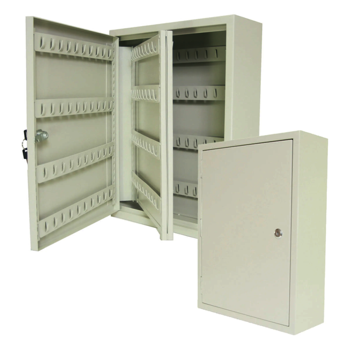 Key Cabinet with Adjustable Hooks – 200-Key Steel Storage Box