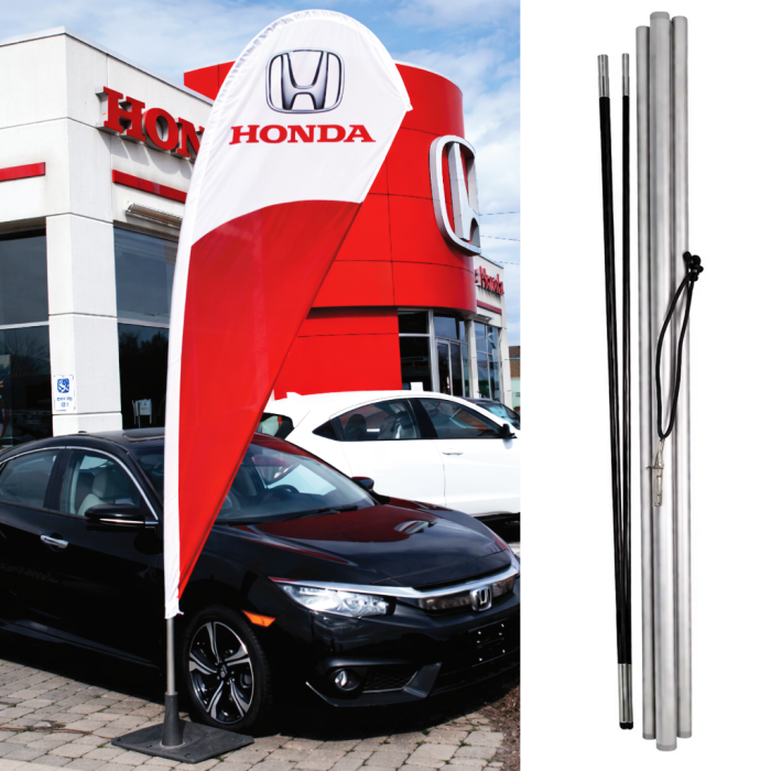 14' Flag Pole for Bow Flags | Lightweight Outdoor Pole