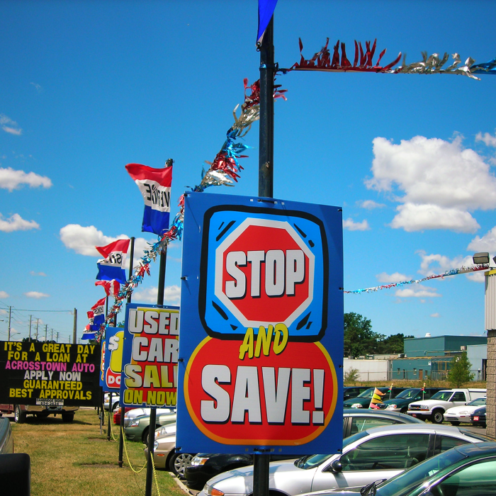 Back-to-Back Full Colour Pole Signs