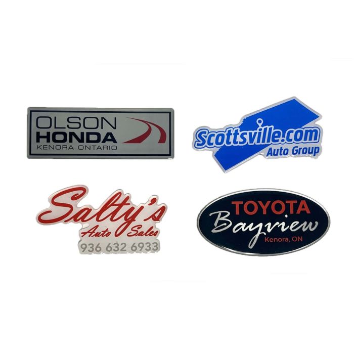 Custom Domed Dealership Decals