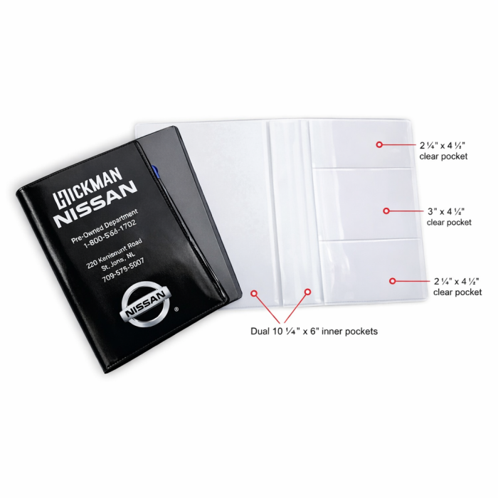 Custom Imprinted Vinyl Dealership Document Folios - Large