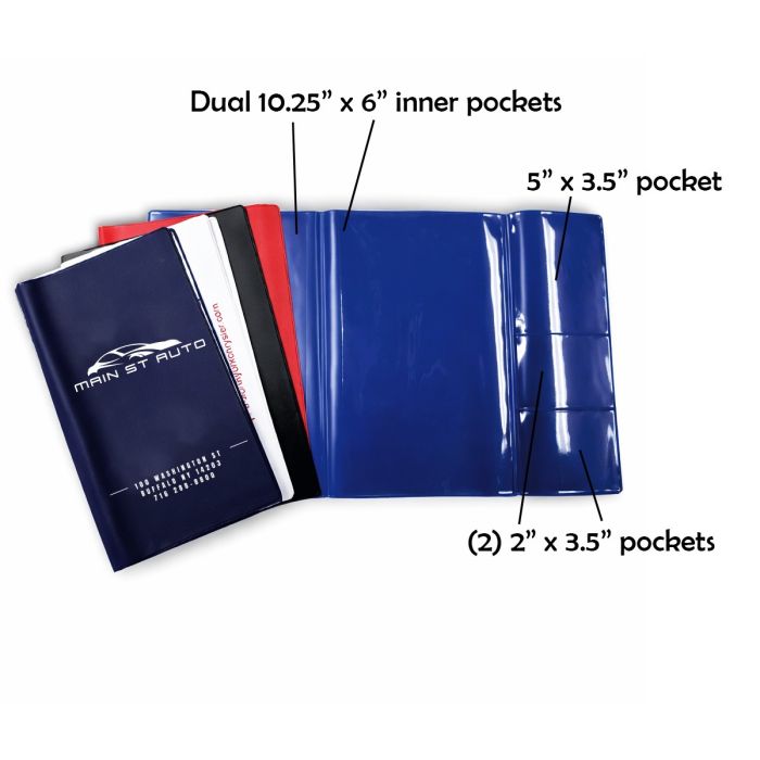 Custom Imprinted Vinyl Dealership Document Folios Style 104