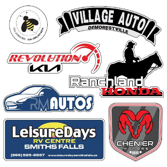 Custom Shaped Full Colour Dealership Decals