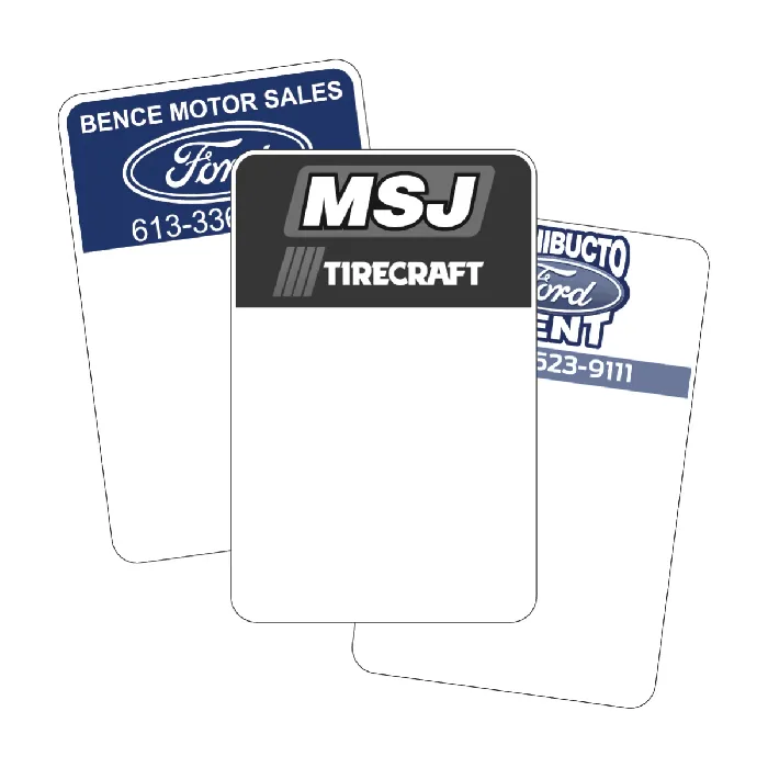 Custom Imprinted Static Cling Service Reminders