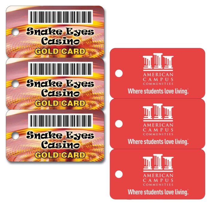 Customer Membership or Loyalty Cards 3 Break Away Key Tags