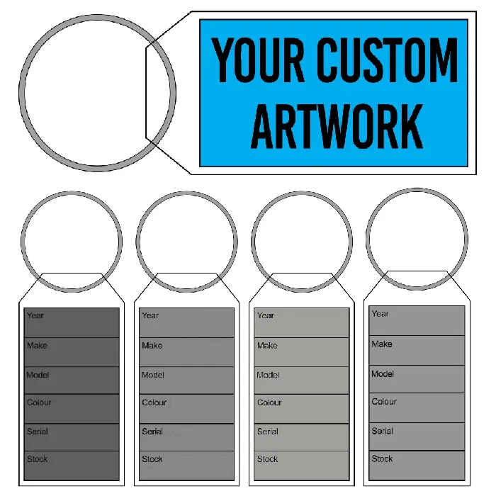 Soft Clear Plastic Key Tags with Custom Imprinted Paper Insert