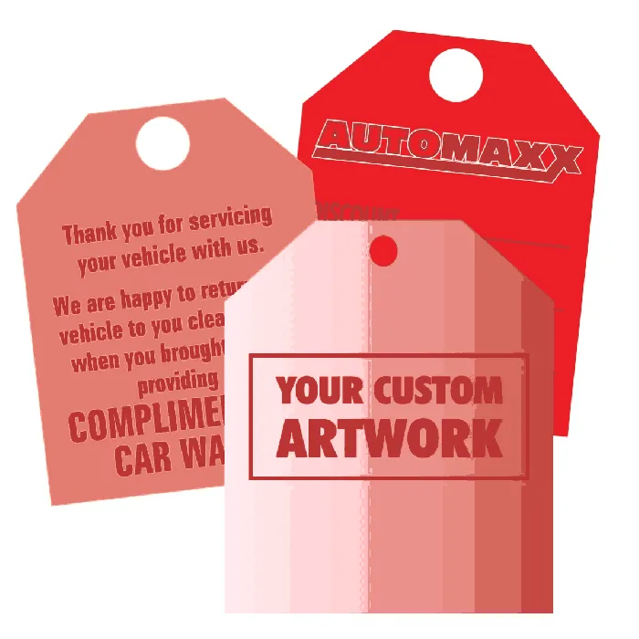 Custom Printed Rearview Mirror Tags