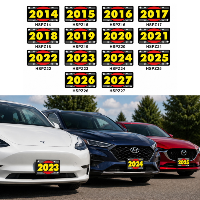 Hot Spot Year Plates | ABS Plastic Display Plates