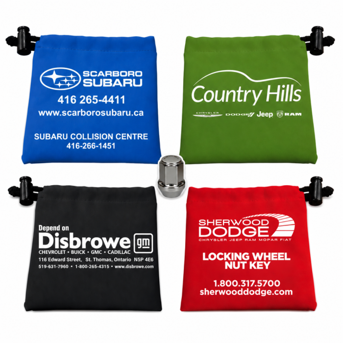 Wheel Lock Key Bag | Drawstring Storage Pouch