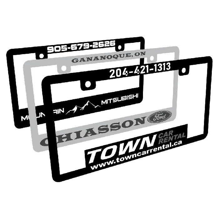 Screen Printed License Plate Frames
