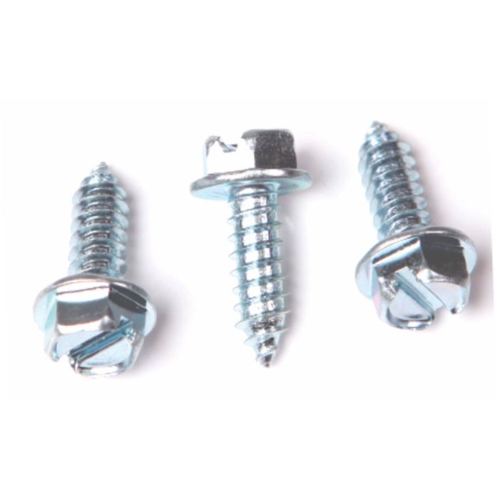Licence Plate Screws - Slotted Hex (Zinc)