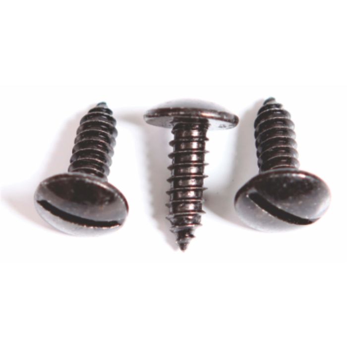 License Plate Screws - Slotted Big Head (Black)