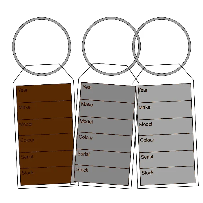 Soft Clear Plastic Key Tags with Paper Insert | Dealership Key Tags