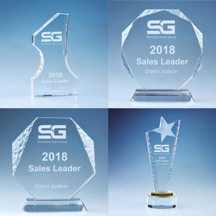 Custom Laser Engraved Crystal Awards