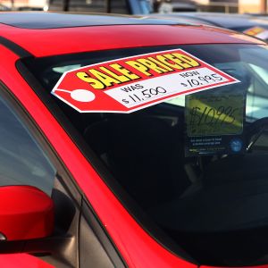 Red Tag Windshield Stickers