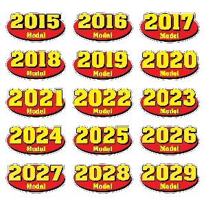 Auto Sold | Model Years Windshield Decals