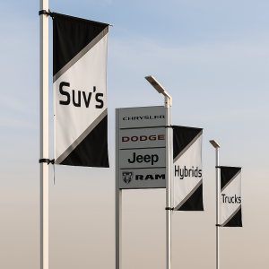 Black Duro-Color Sublimated Flags | Fade Resistant Nylon Flags