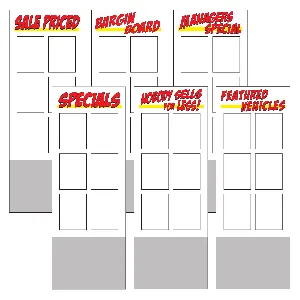 Showroom Tri-Wall Specials Board